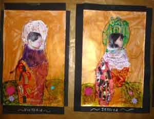 collages à la manière de Klimt