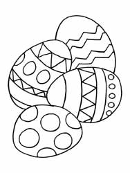 coloriage d'oeufs de Pâques