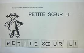 fiche pour remettre dans l'ordre des lettres mélangées