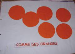 des oranges en collage