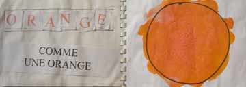 page d'orange comme une orange
