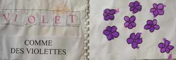 page de violet comme des violettes