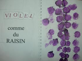 violet comme du raisin