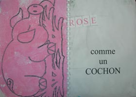 rose comme un cochon