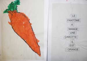 le fantôme devient orange car il mange une carotte