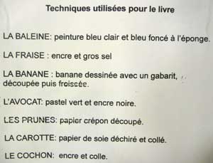 techniques utilisées pour la fabrication de l'album le fantôme en voit de toutes les couleurts