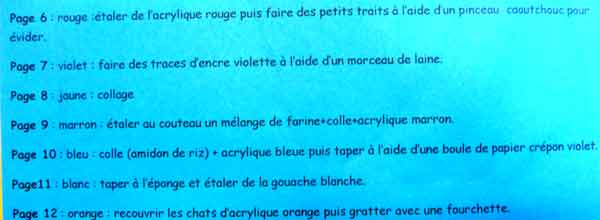 techniques utilisées pour le livre Arc-en-chat