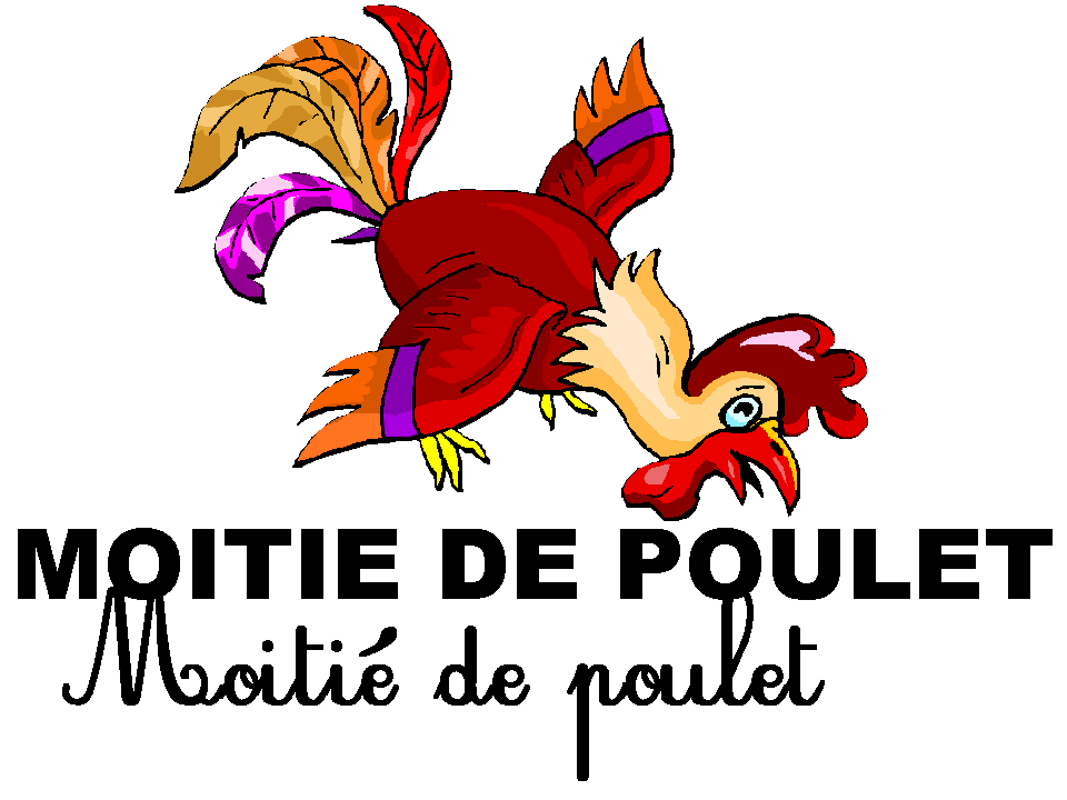 affiche de moitié de poulet