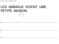 fiche d'écriture majuscule de phrases