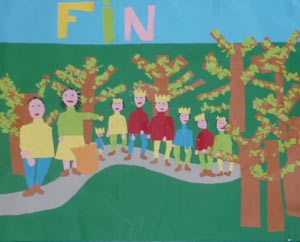 le petit Poucet et ses frères sur le chemin du retour