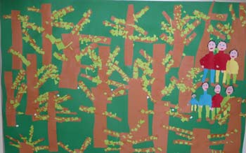 le petit Poucet dans la forêt