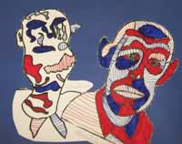 portrait à la manière de Dubuffet