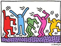 silhouettes de Keith Haring