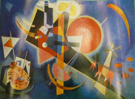 tableau dans le bleu de kandinsky