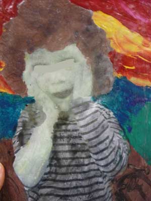portraits à la manière de Munch par un enfant