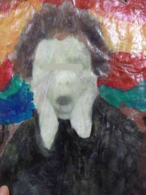 portraits à la manière de Munch par un enfant à partir d'une photo