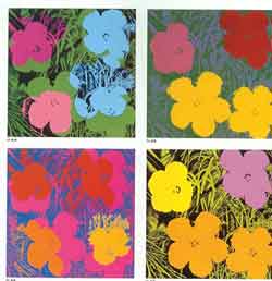 tableau d'Andy Warhol avec des fleurs