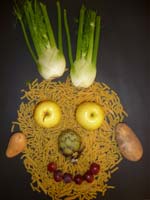 portrait en légumes à la manière d'Arcimboldo