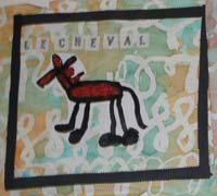 cheval en peinture et fonden graphismes