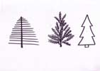 fiche pour apprendre à dessiner des sapins