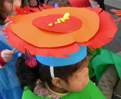 chapeau en forme de fleur