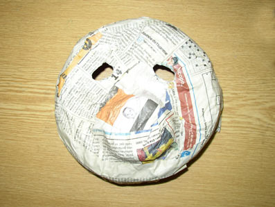 masque de cochon en papier maché
