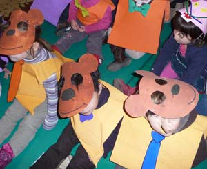 masques d'ours en carton