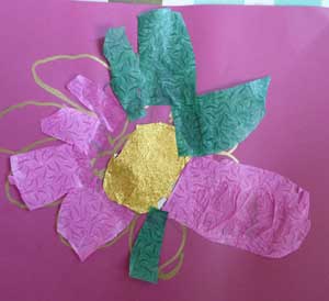 fleur en papier crépon