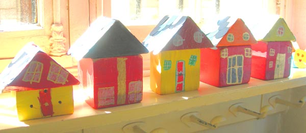 maisons en bois peintes