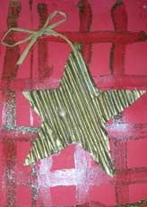 carte de Noël avec une étoile dorée