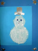carte de Noël avec un bonhomme de neige