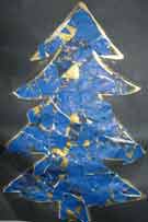 sapin de Noël avec papiers déchirés