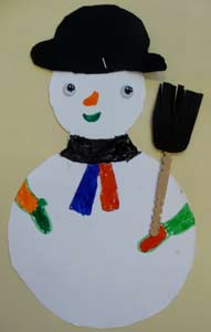 bonhomme de neige en papier