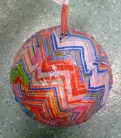 boule de Noël avec papier décopatch