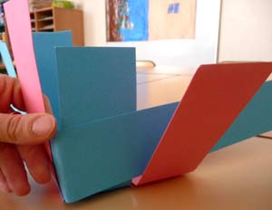 tressage de 4 bandes de papier