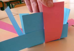 tressage de 4 bandes de papier