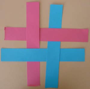 tressage de 4 bandes de papier