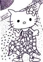 coloriage de hello kitty