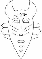 coloriage de masque africain