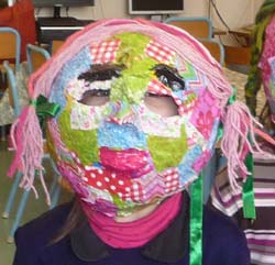 masque en papier maché