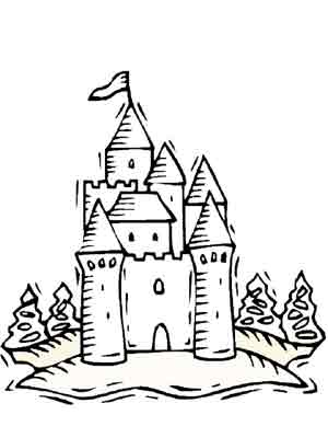 coloriage de château fort