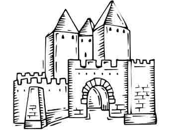 coloriage de château fort