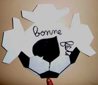 gabarit de la carte ballon de foot