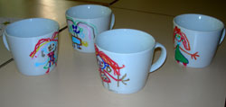 tasses décorées