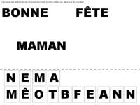 fiche pour remettre des lettres dans l'ordre