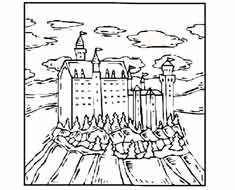 coloriage de château