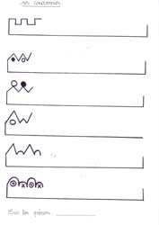 fiche de math et graphisme ou l'enfant doit continuer des couronnes