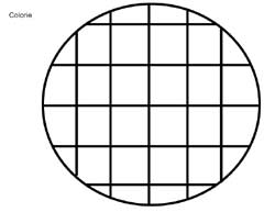 fiche de coloriage de galette quadrillée