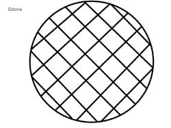 fiche de coloriage de galette quadrillée en diagonale