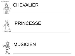 fiche d'écriture sur le Moyen-Âge